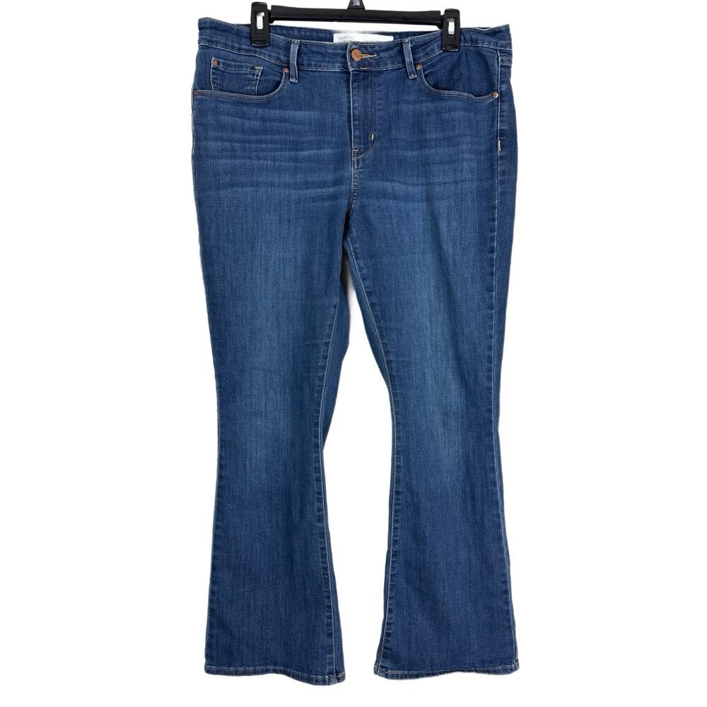 Levis'‎ Signature Gold Womens Mid Rise Botcut Jeans Sz 14S 32x30 Blue Denim